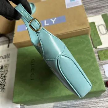 Gucci 637091 Jackie 1961 mini ramenní taška Světle modrá