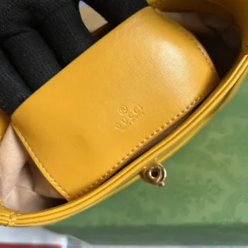 Gucci 637091 Jackie 1961 mini ramenní taška Žlutá
