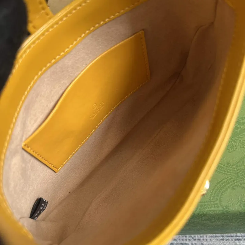 Gucci 637091 Jackie 1961 mini ramenní taška Žlutá