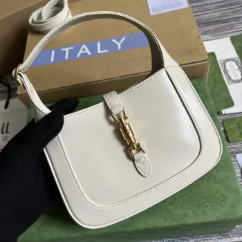 Gucci 637091 Jackie 1961 mini ramenní taška Bílá