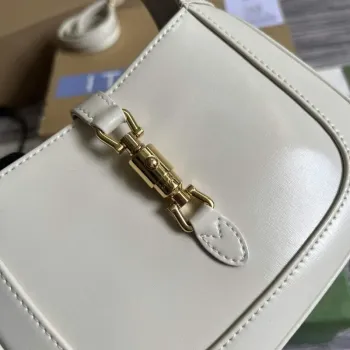 Gucci 637091 Jackie 1961 mini ramenní taška Bílá