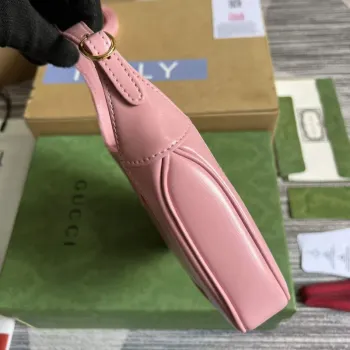 Gucci 637091 Jackie 1961 mini ramenní taška Růžová