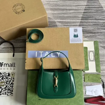 Gucci 637091 Jackie 1961 mini ramenní taška Zelená