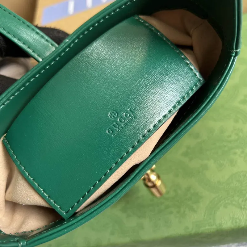 Gucci 637091 Jackie 1961 mini ramenní taška Zelená