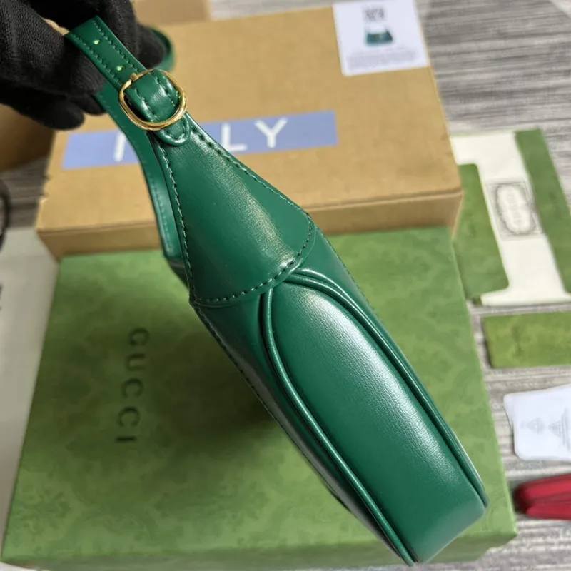 Gucci 637091 Jackie 1961 mini ramenní taška Zelená