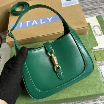 Gucci 637091 Jackie 1961 mini ramenní taška Zelená