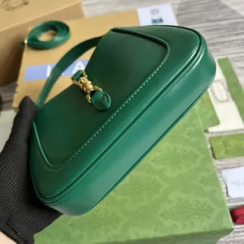 Gucci 637091 Jackie 1961 mini ramenní taška Zelená