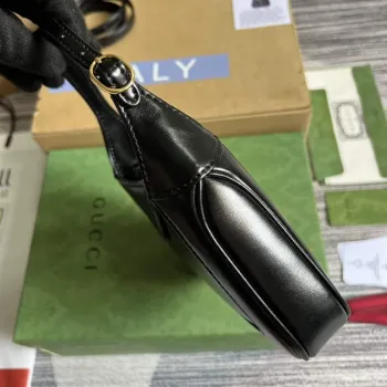 Gucci 637091 Jackie 1961 mini ramenní taška Černá