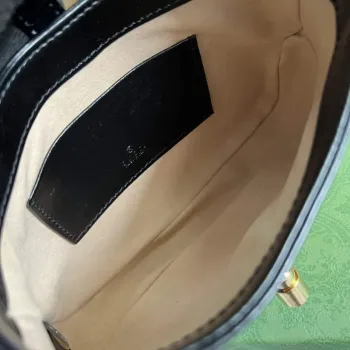 Gucci 637091 Jackie 1961 mini ramenní taška Černá