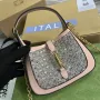 Gucci 677027 Jackie 1961 Mini Crystal taška Růžová