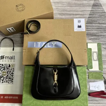 Gucci 636709 Jackie 1961 Malá ramenní taška Černá