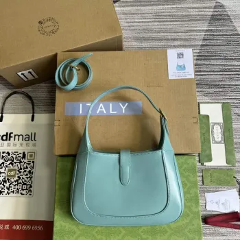 Gucci 636709 Jackie 1961 Malá ramenní taška Světle modrá