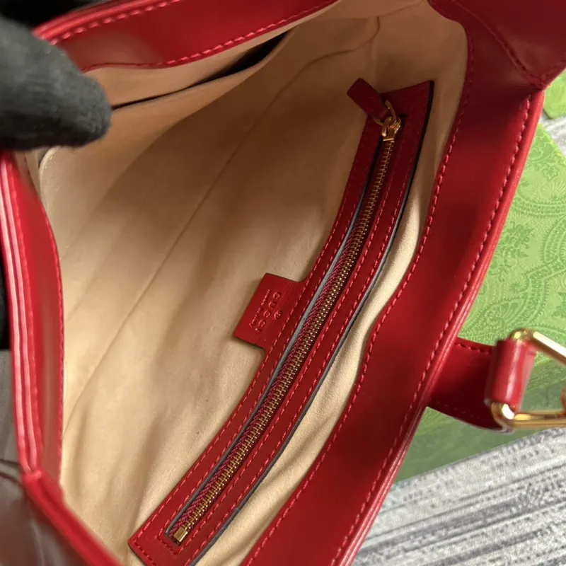 Gucci 636709 Jackie 1961 Malá ramenní taška červená