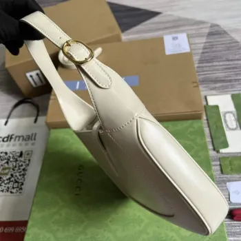 Gucci 636709 Jackie 1961 Malá Kabelka přes Rameno Bílá