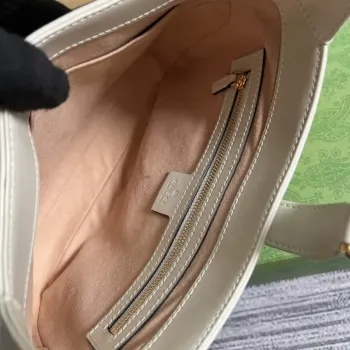 Gucci 636709 Jackie 1961 Malá Kabelka přes Rameno Bílá