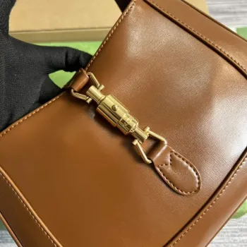 Gucci 636709 Jackie 1961 Malá ramenní taška Hnědá