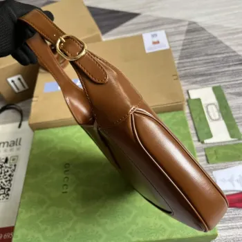 Gucci 636709 Jackie 1961 Malá ramenní taška Hnědá