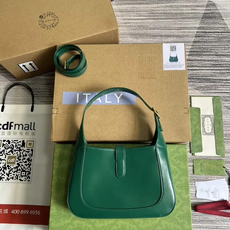 Gucci 636709 Jackie 1961 Malá ramenní taška Zelená