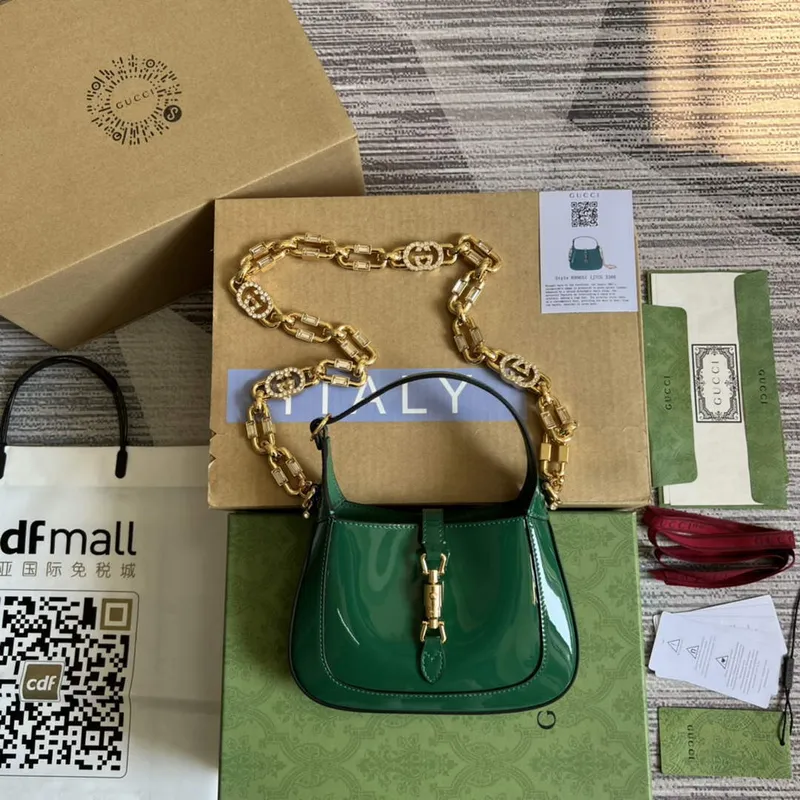 Gucci 699651 Jackie 1961 Mini Ramenní Taška Zelená