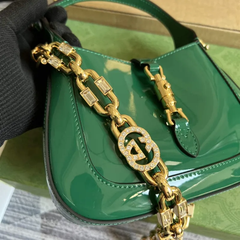 Gucci 699651 Jackie 1961 Mini Ramenní Taška Zelená