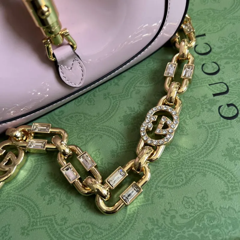 Gucci 699651 Jackie 1961 Mini Ramenní Taška Růžová