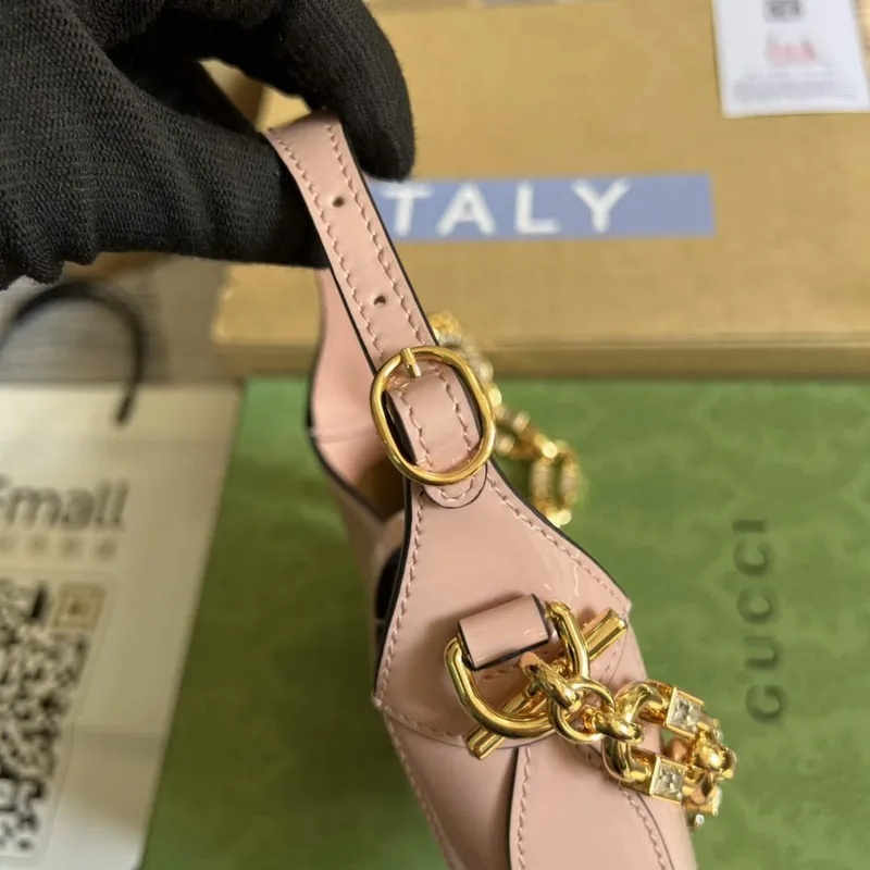 Gucci 699651 Jackie 1961 Mini Ramenní Taška Růžová