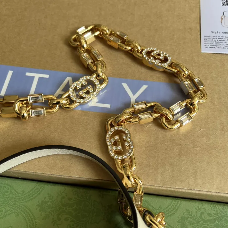 Gucci 699651 Jackie 1961 Mini Ramenní Taška Bílá