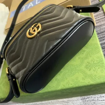 Gucci 672253 GG Marmont Mini Taška Černá