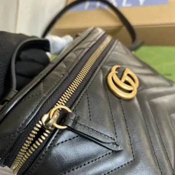 Gucci 672253 GG Marmont Mini Taška Černá