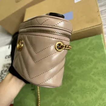Gucci 699515 GG Marmont Mini Taška s Horním Držadlem Světle Růžová
