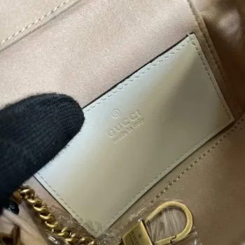 Gucci 699515 GG Marmont Mini Taška s Horním Držadlem Bílá