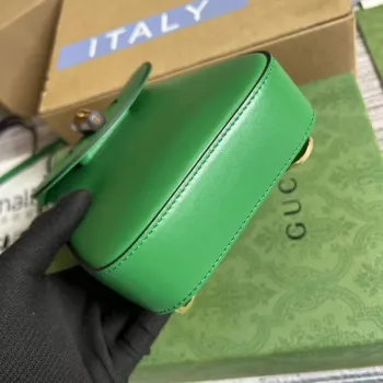 Gucci 702106 Mini kabelka Bamboo Zelená