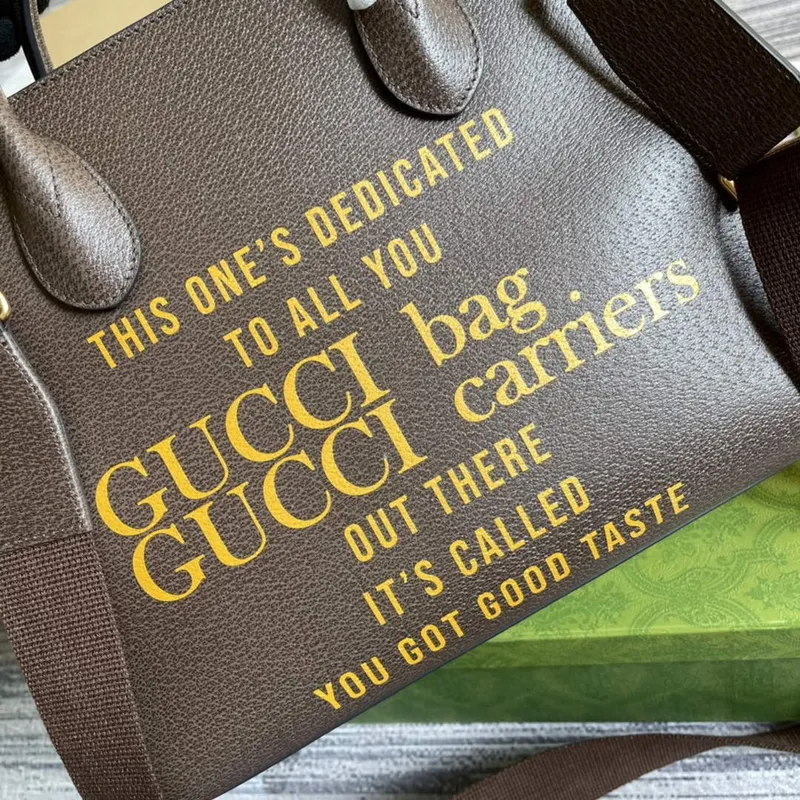 Gucci 680956 Exquisite Gucci Malá Taška přes Rameno Hnědá