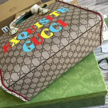 Gucci 680956 Exquisite Gucci Malá Taška přes Rameno Béžová