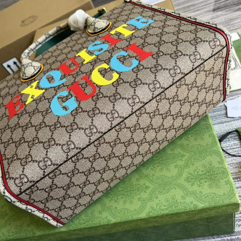 Gucci 680956 Exquisite Gucci Malá Taška přes Rameno Béžová