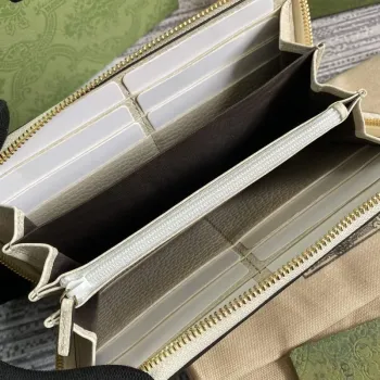 Gucci 456117 GG Marmont Zip Around Peněženka Bílá