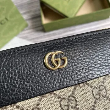 Gucci 456117 GG Marmont Zip Around Peněženka Černá