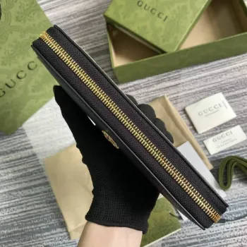 Gucci 456117 GG Marmont Zip Around Peněženka Černá