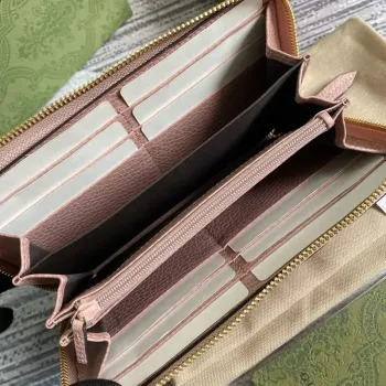 Gucci 456117 GG Marmont Zip Around Peněženka Růžová