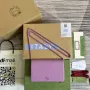 Gucci 497985 GG Marmont Kožená Mini Řetězová Taška Světle fialová