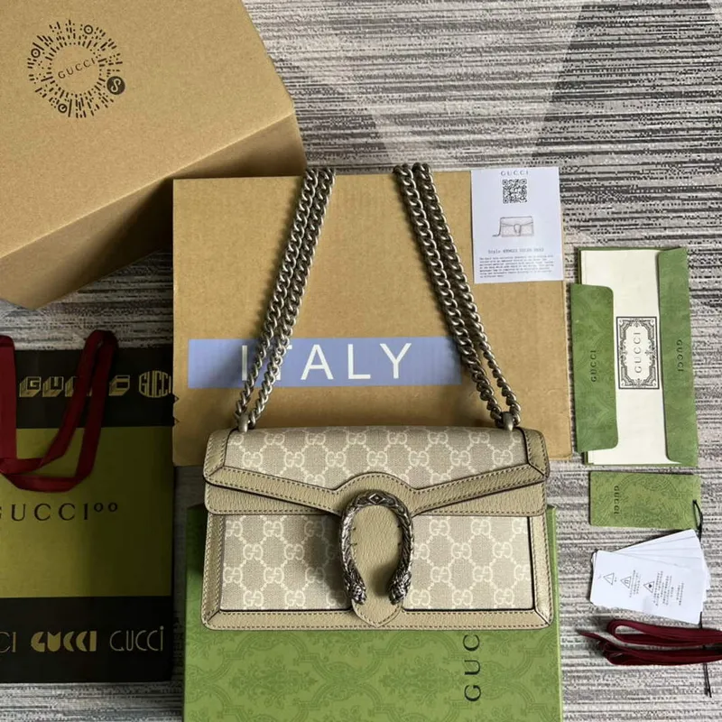 Gucci 499623 Dionysus malá GG taška Ovesná