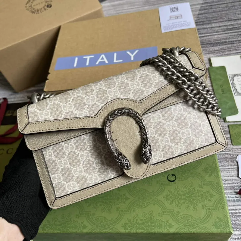 Gucci 499623 Dionysus malá GG taška Ovesná