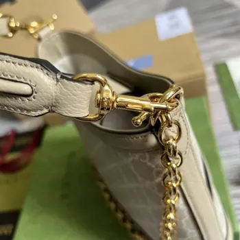 Gucci 696011 Velká kabelka přes rameno s propleteným G Ovesná