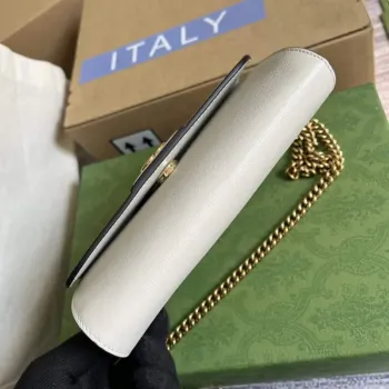 Gucci 675795 Gucci Diana mini ramenní taška Bílá