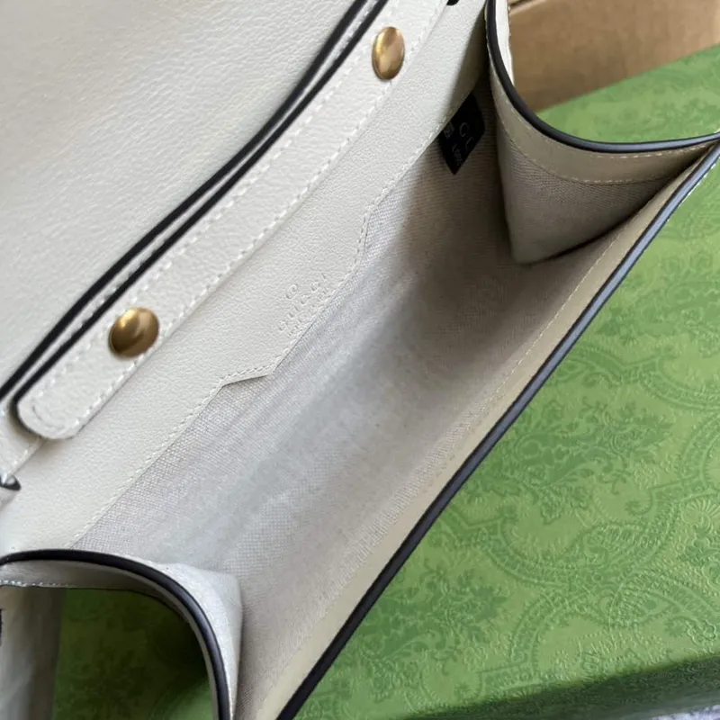 Gucci 675795 Gucci Diana mini ramenní taška Bílá