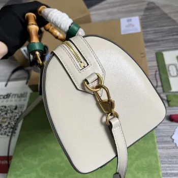 Gucci 655663 Gucci Diana Japonská limitovaná malá taška s horním madlem bílá