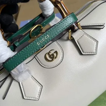 Gucci 655663 Gucci Diana Japonská limitovaná malá taška s horním madlem bílá