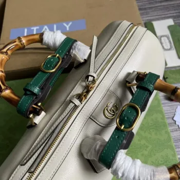 Gucci 655663 Gucci Diana Japonská limitovaná malá taška s horním madlem bílá