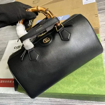 Gucci 655663 Gucci Diana Japonsko Limitovaná Malá Taška s Horním Úchopem Černá