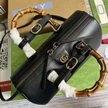 Gucci 655663 Gucci Diana Japonsko Limitovaná Malá Taška s Horním Úchopem Černá